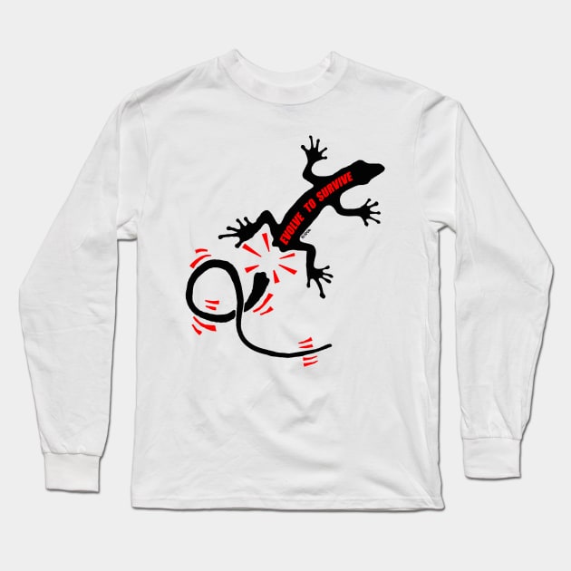 Evolve To Survive Long Sleeve T-Shirt by NewSignCreation
